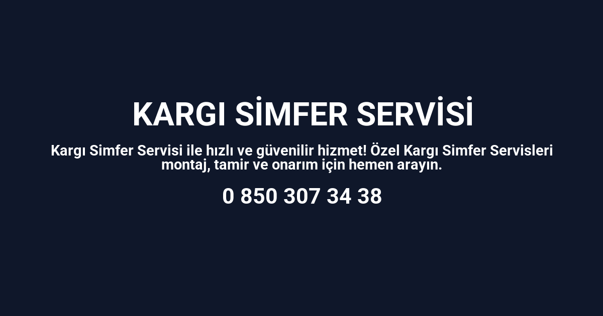 Kargı Simfer Servisi